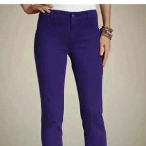 Chicos Red Brushed Twill Slim Ankle Pants